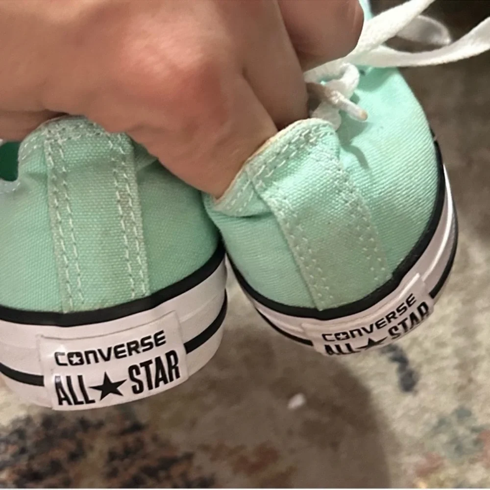 Converse Size 3 Low Top Sneakers in Light Mint Green